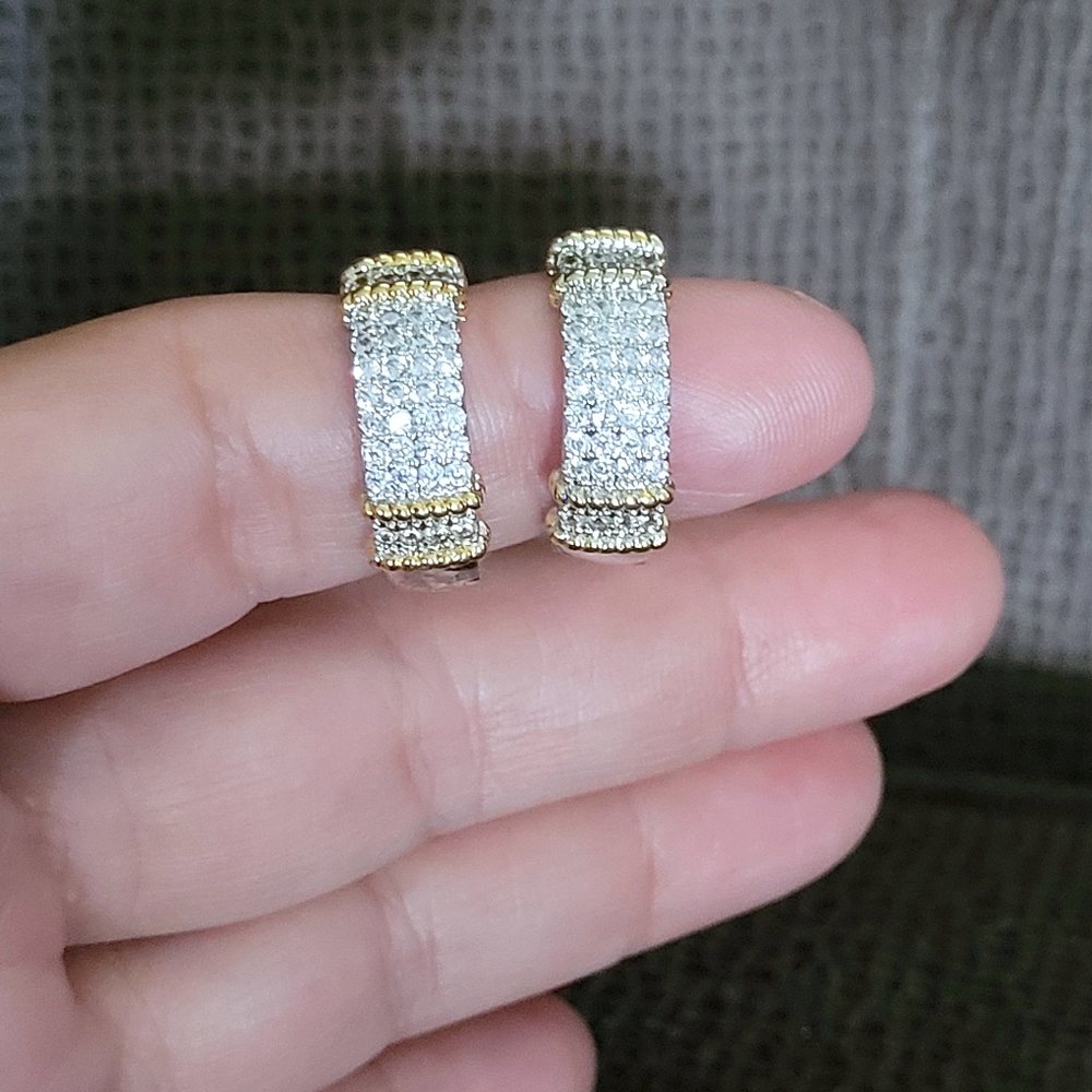 Cote d'Argent Cubic Zirconia💎 Hoops - NWT - Picture 5 of 15